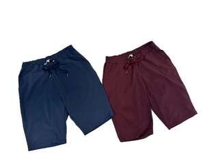 Janela Bay Women's High-Waisted Knee-Length Bermuda Shorts Bundle (Set of 2) Siz